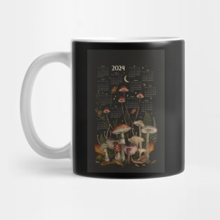 2024 Yearly Calendar - Enchanting Mushrooms Mug